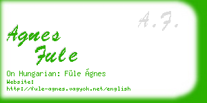 agnes fule business card