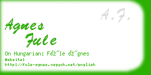 agnes fule business card